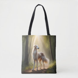 Borzoi Elegant Shoulder Tote Bag Tygkasse
