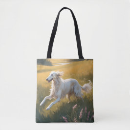 Borzoi Elegant Shoulder Tote Bag Tygkasse