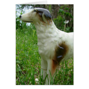 Borzoi Figurine Hälsningskort