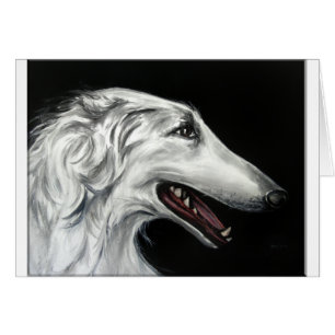 borzoi hälsningskort