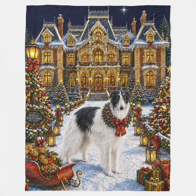 Borzoi-helg  fleecefilt (Framsidan)