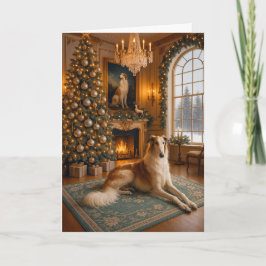 Borzoi Holiday Card Helgkort