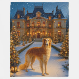 Borzoi Holiday Fleecefilt