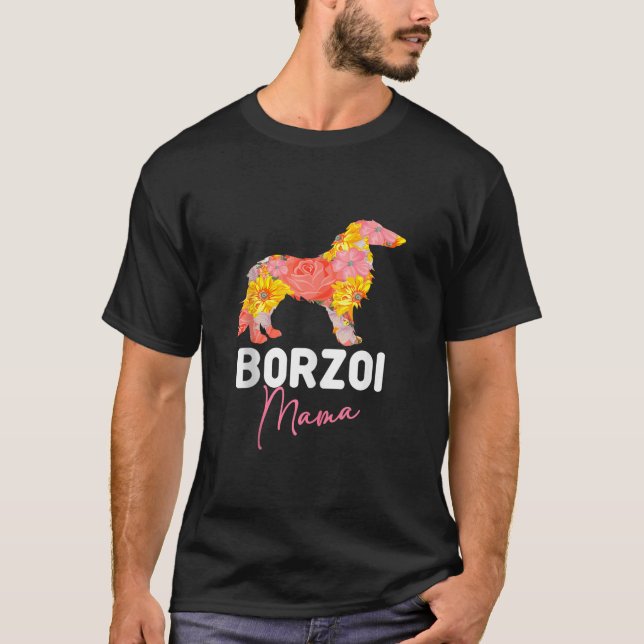 Borzoi Hund ägare Päls föräldraföräldraföräldraför T Shirt (Framsida)