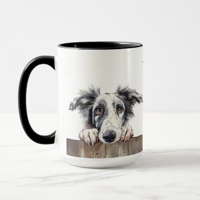 Borzoi Hund Mugg (Vänster)
