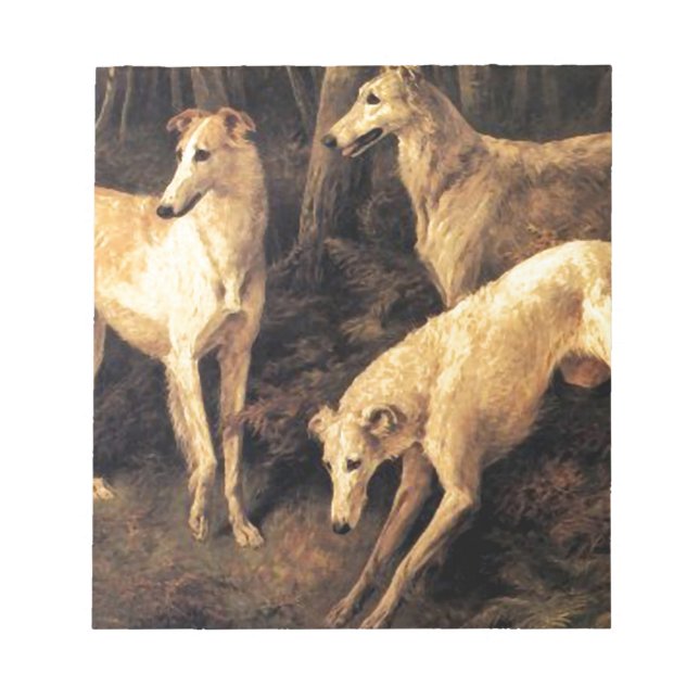 Borzoi i skogen anteckningsblock (Framsida)