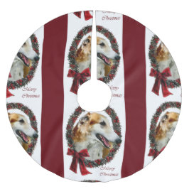 Borzoi jul julgransmatta borstad polyester