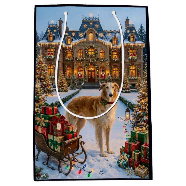 Borzoi julklappspåse (Framsidan)