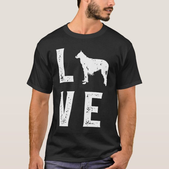 Borzoi Love  1 T Shirt (Framsida)