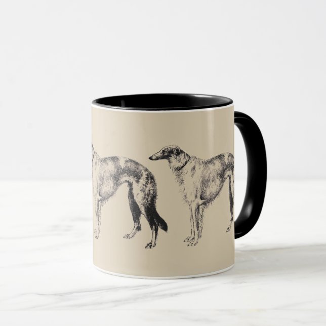 Borzoi Martynow Etsning Mugg (Framsida höger)