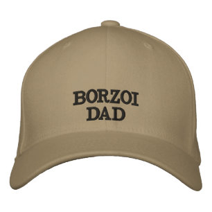 Borzoi Pappa Broderad Hatt Keps