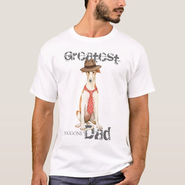 Borzoi Pappa Tee Shirt (Framsida)