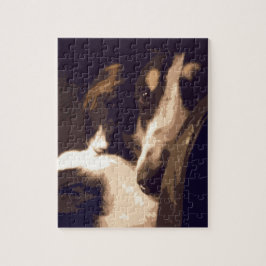 Borzoi-porträtt Pussel