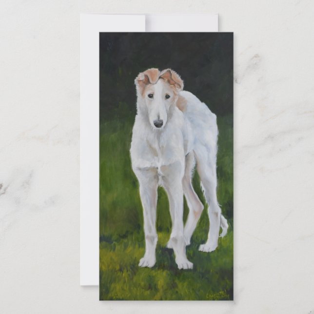 Borzoi Puppy Hund - tackkort Tack Kort (Framsida)