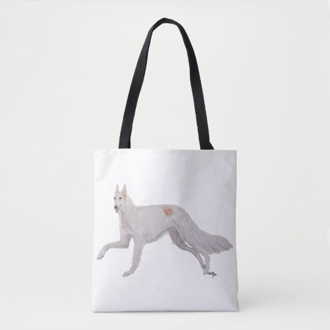 Borzoi Russian Wolfhound Hund Art Tote Bag Tygkasse (Framsida)