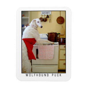 Borzoi Rysk Varghund "Varghund Puck" Hund Magnet