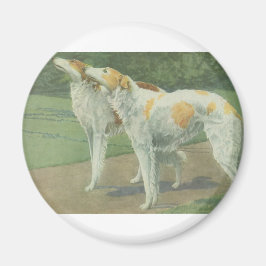 Borzoi (ryska Wolfhound) Magnet