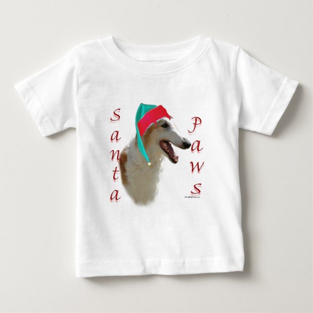 Borzoi Santa Tassar T-shirt (Framsida)