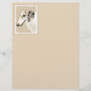 Borzoi (Silver Brindle) målar originalbilder av Hu