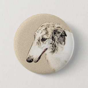 Borzoi (Silver Brindle) målar originalbilder av Hu Knapp