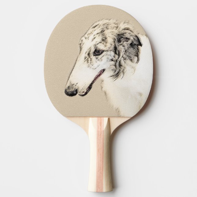 Borzoi (Silver Brindle) målar originalbilder av Hu Pingisracket (Framsidan)