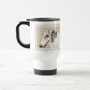 Borzoi (Silver Brindle) målar originalbilder av Hu Resemugg
