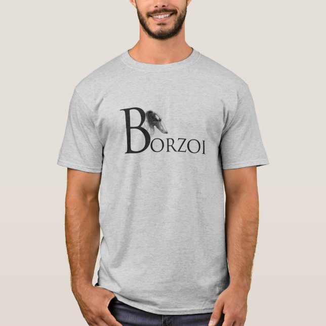 Borzoi T Shirt (Framsida)