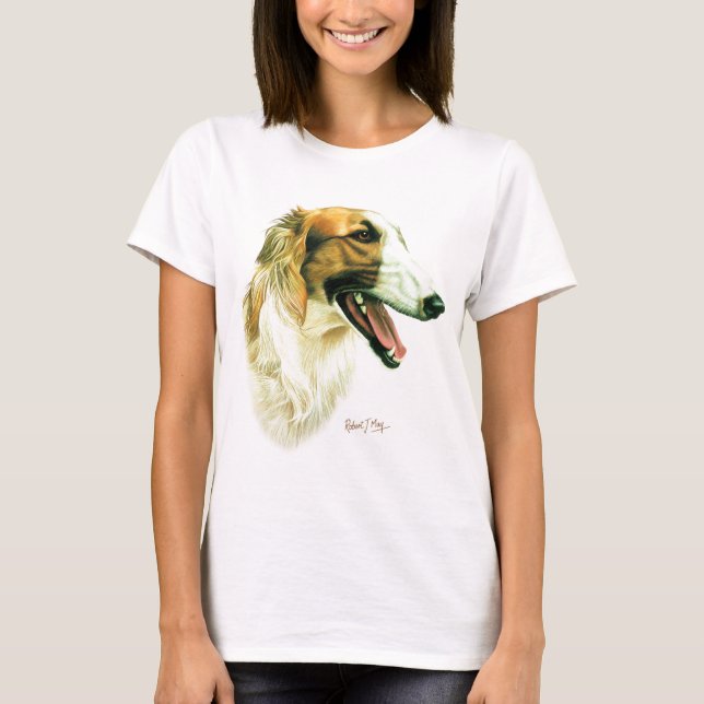 Borzoi T Shirt (Framsida)