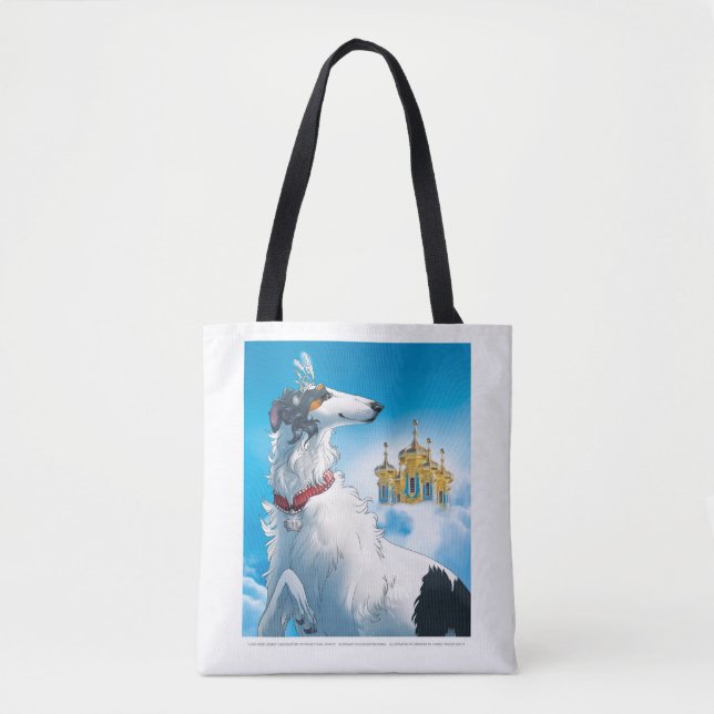 Borzoi Tote Bag Tygkasse (Framsida)