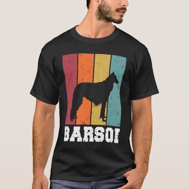 Borzoi Vintage  2 T Shirt (Framsida)