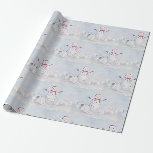 Borzoi Wolfhound Hund Papprare julafton Presentpapper