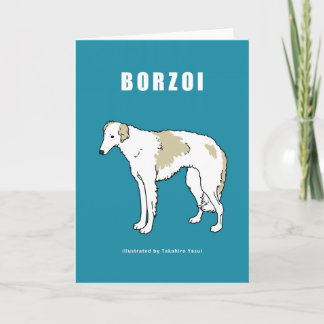 Borzoihälsningkort Kort