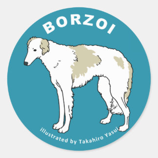 Borzoiklistermärke Runt Klistermärke