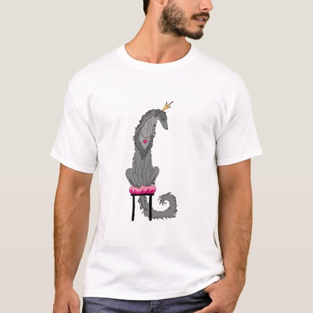 BorzoiPrincess Gråna T Shirt (Framsida)