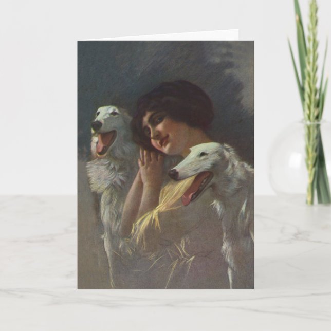 Borzoivänkort Kort (Framsida)