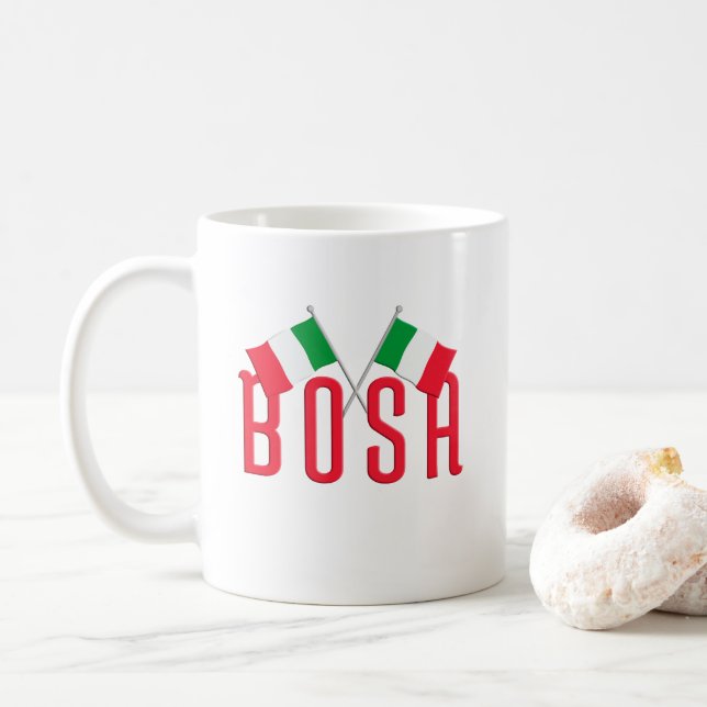 BOSA ITALIEN FLAGGOR KAFFEMUGG (Med munk)