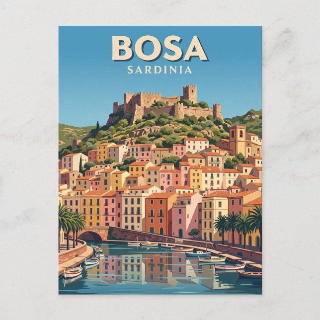 Bosa Italien Vykort (Framsida)