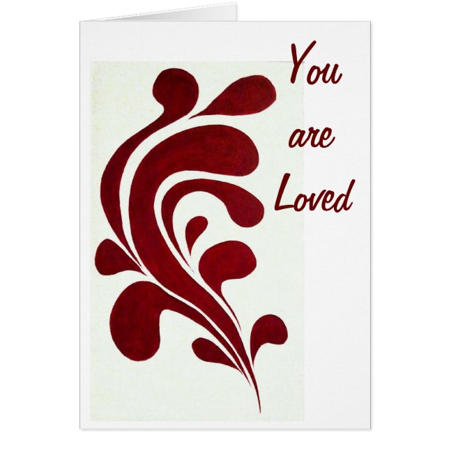 Bosatt kärlek hälsningskort (Framsidan)