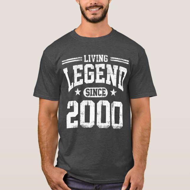 Bosatt legend efter 2000 tee shirt (Framsida)