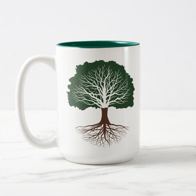 Bosatt Oak Två-Tonad Mugg (Vänster)