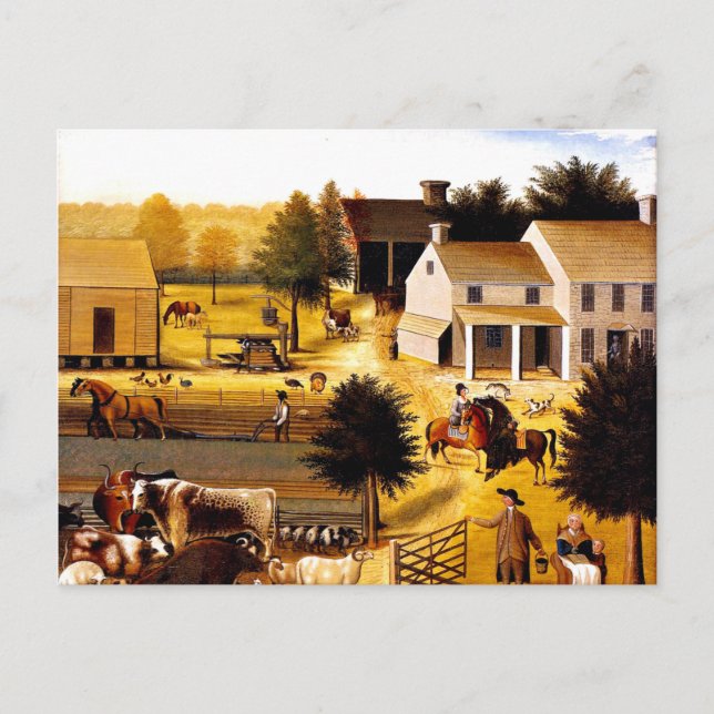 Bosättning David Twining - Edward Hicks Vykort (Framsida)