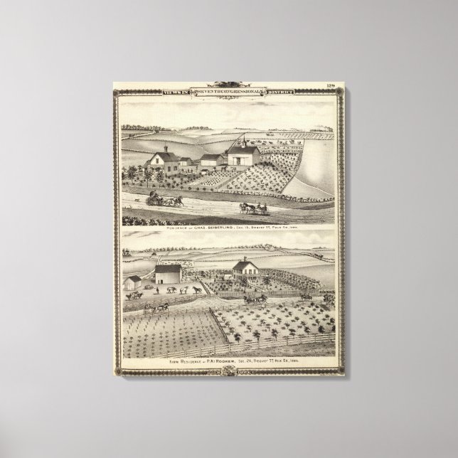 Bosättning för C Seiberling Canvastryck (Framsida)