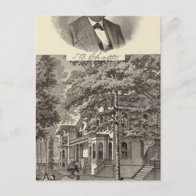 Bosättning för dr TG Chattle, Long Gren Vykort (Framsida)