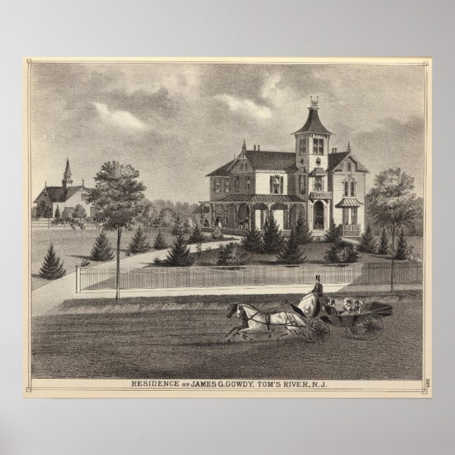 Bosättning för James G Gowdy, Toms River, NJ Poster (Framsidan)