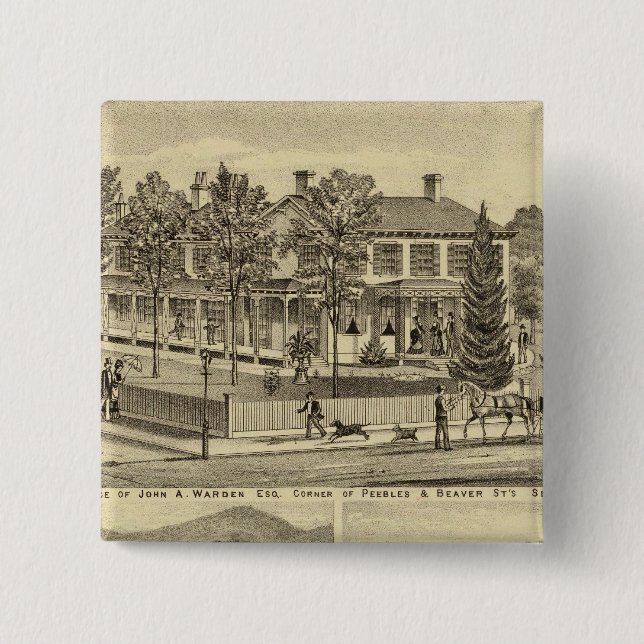 Bosättning för John A Warden Sewickley Knapp (Framsida)