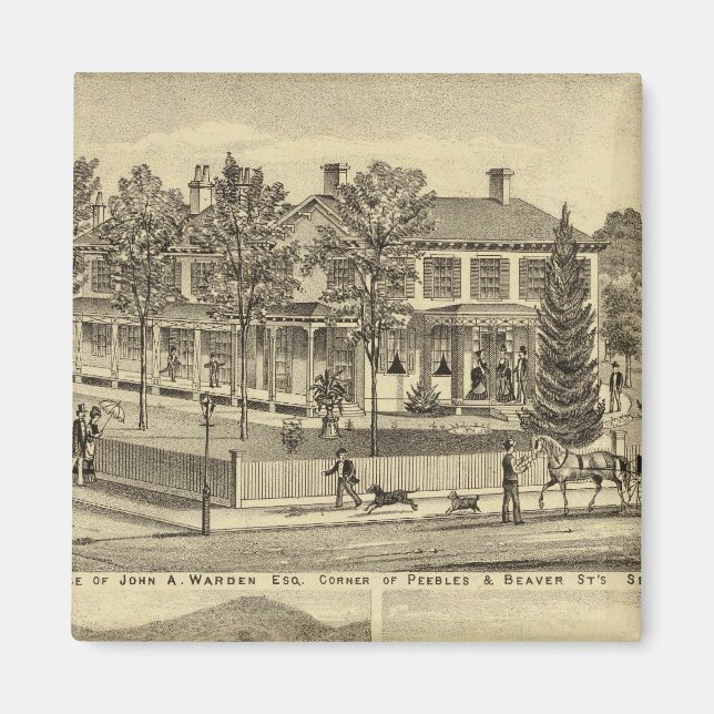 Bosättning för John A Warden Sewickley Magnet (Framsidan)