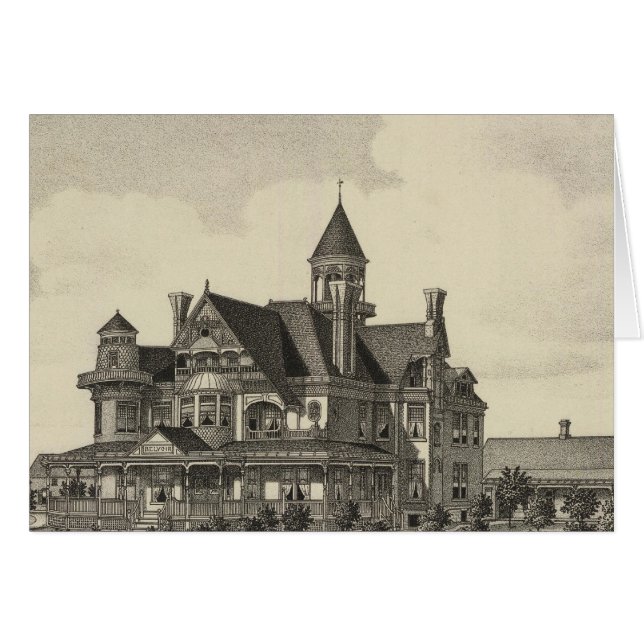 Bosättning för John D Knox, Topeka, Kansas Hälsningskort (Framsidan Horizontal)