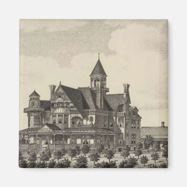 Bosättning för John D Knox, Topeka, Kansas Magnet (Framsidan)