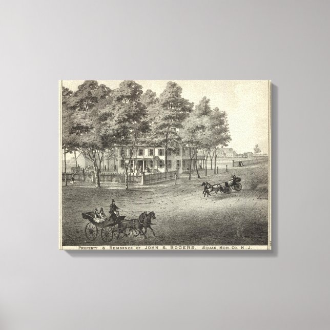 Bosättning för John S Rogers i Manasquan, NJ Canvastryck (Framsida)