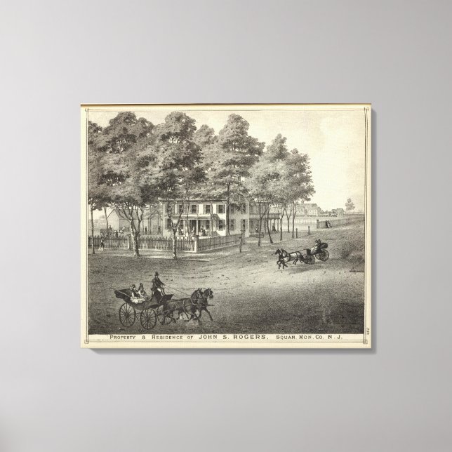 Bosättning för John S Rogers i Manasquan, NJ Canvastryck (Framsida)